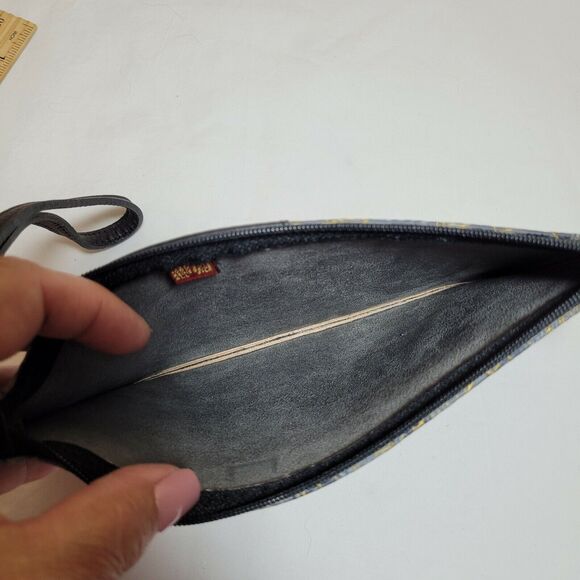 Luxury Italian Pierangelo Masciadri Wristlet Silk Zippered Pouchette Wallet Bag